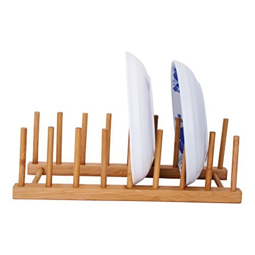 égouttoir vaisselle en bois de bambou minimaliste