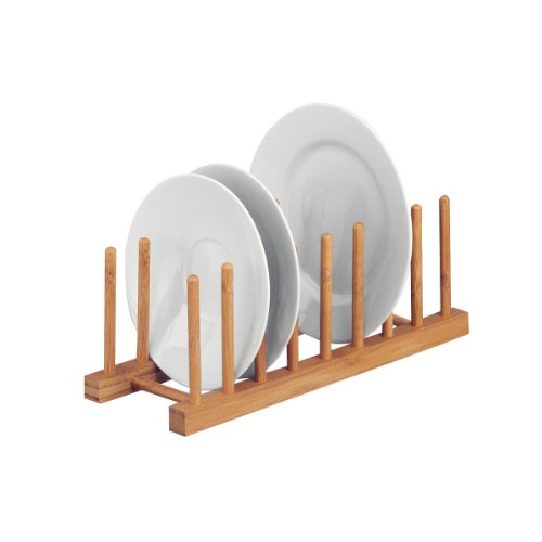 Égouttoir 6 assiettes ou verres en bois d'hévéa