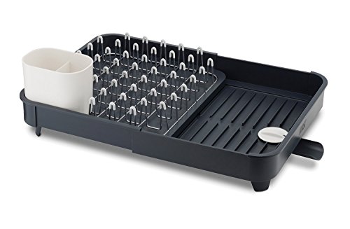 Joseph Joseph - Extend - Egouttoir à vaisselle Extensible avec Bonde moderne et joli