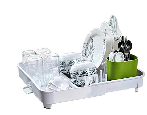 égouttoir à vaisselle en plastique blanc solide, Improvingss, extensible et vraiment bien conceptualisé.
