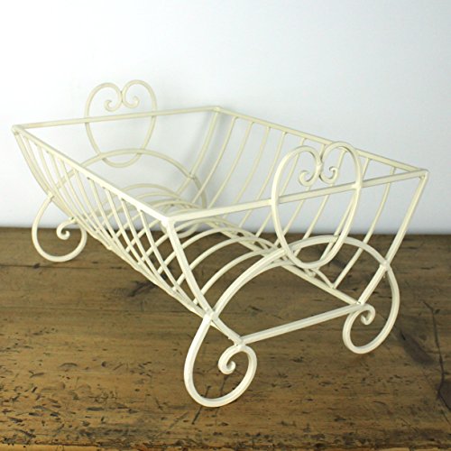 Egouttoir vaisselle blanc ivoire vintage romantique